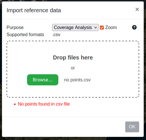 Import reference data validation failure