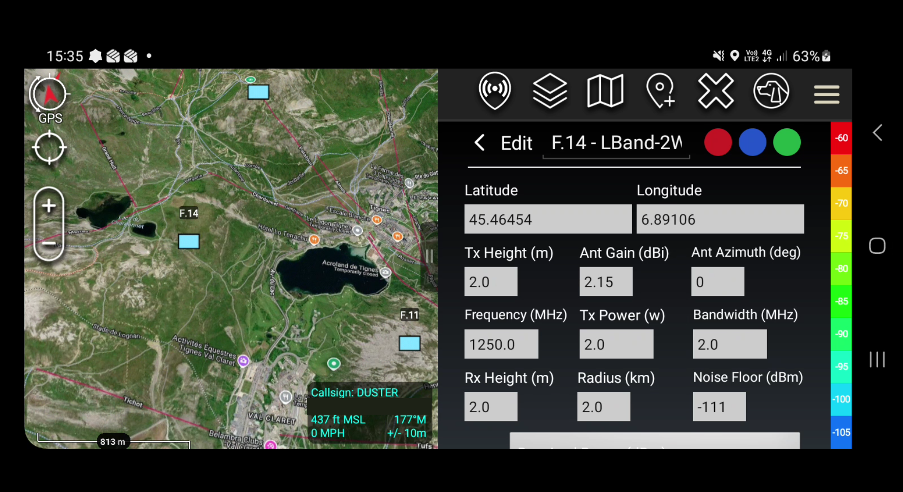 Transmitter edit menu