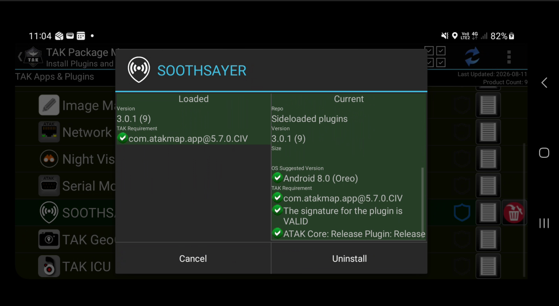 ATAK plugin details