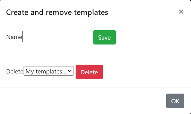 Create and Remote Template