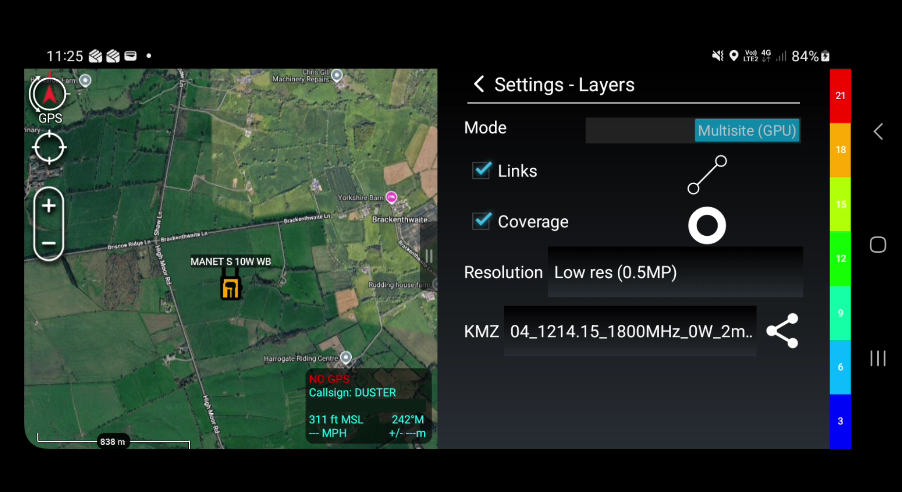 ATAK plugin layer settings