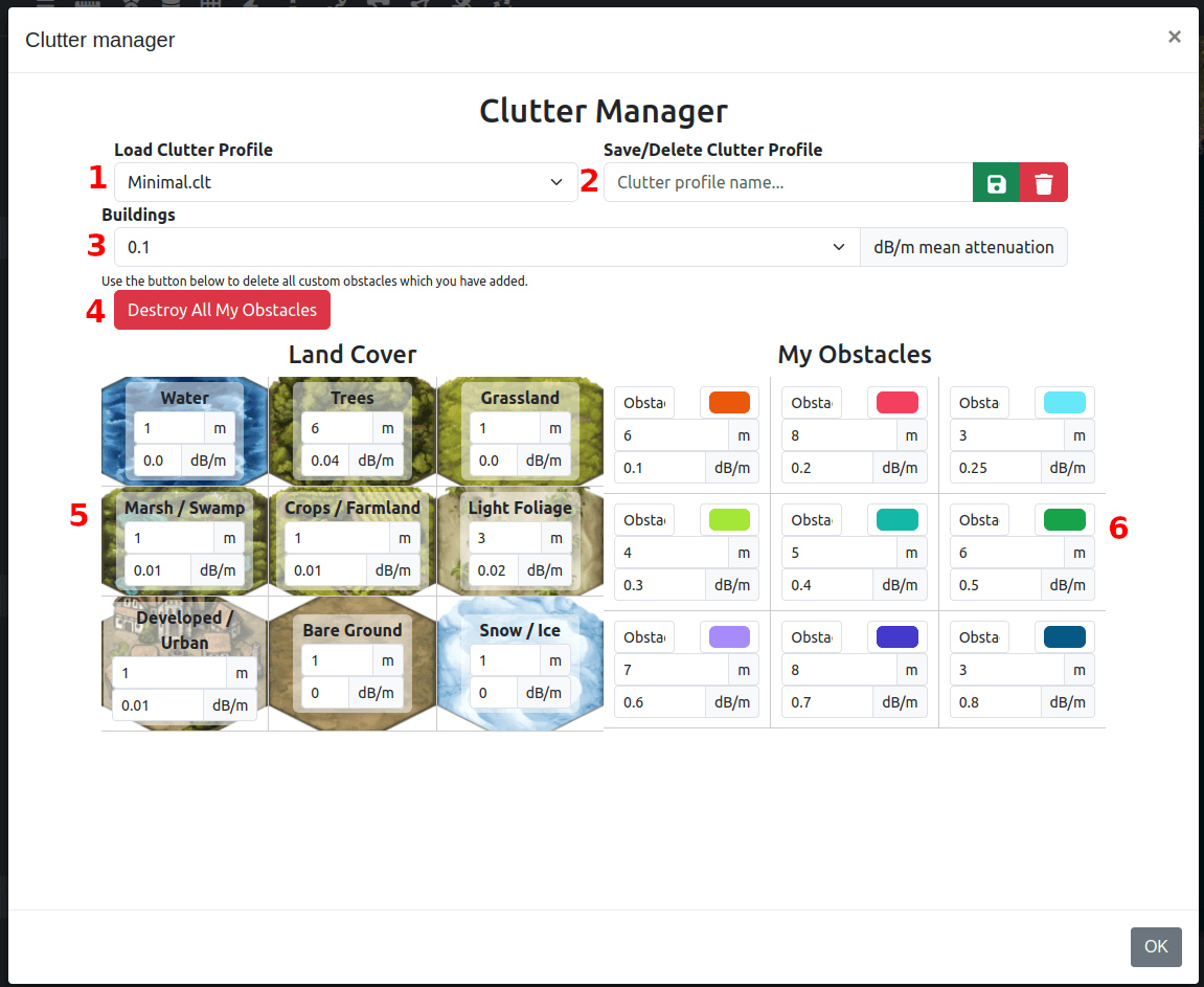 Clutter profile manager