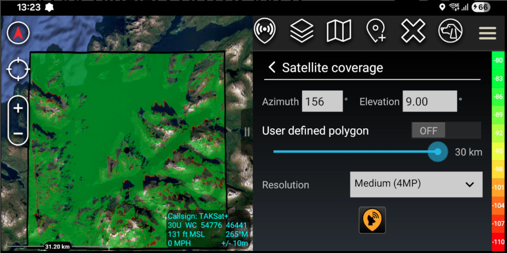 Satellite wide area study