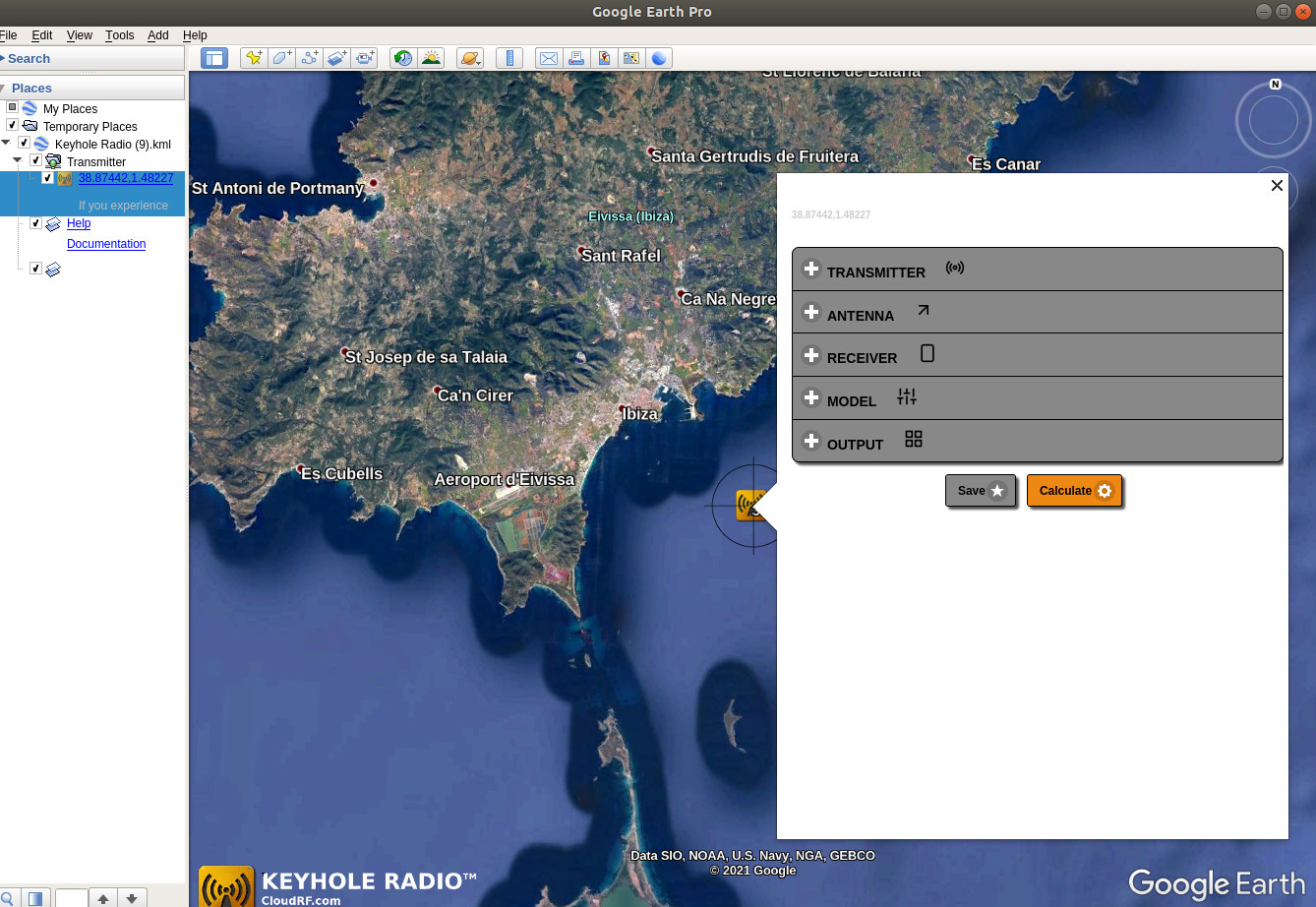 Keyhole Radio for Google Earth - CloudRF