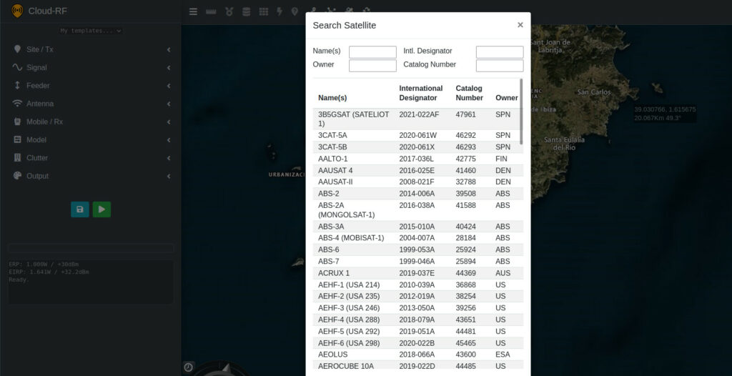 Satellite database