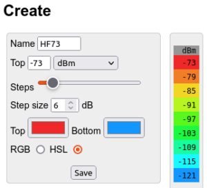 HF S1 to S9 colours